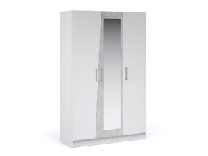Шкаф-3Д-Антария-с-зеркалом-белый