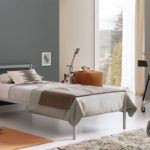 Кровать Мета 0,9 серый