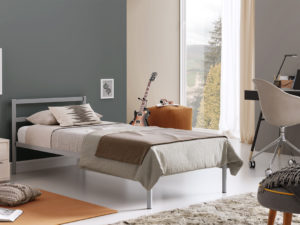 Кровать Мета 0,9 серый